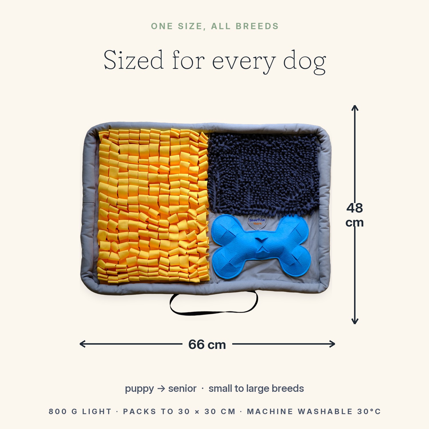 Blue Bone Snuffle Mat — Premium Oxford cotton foraging mat for calmer dogs — view 8