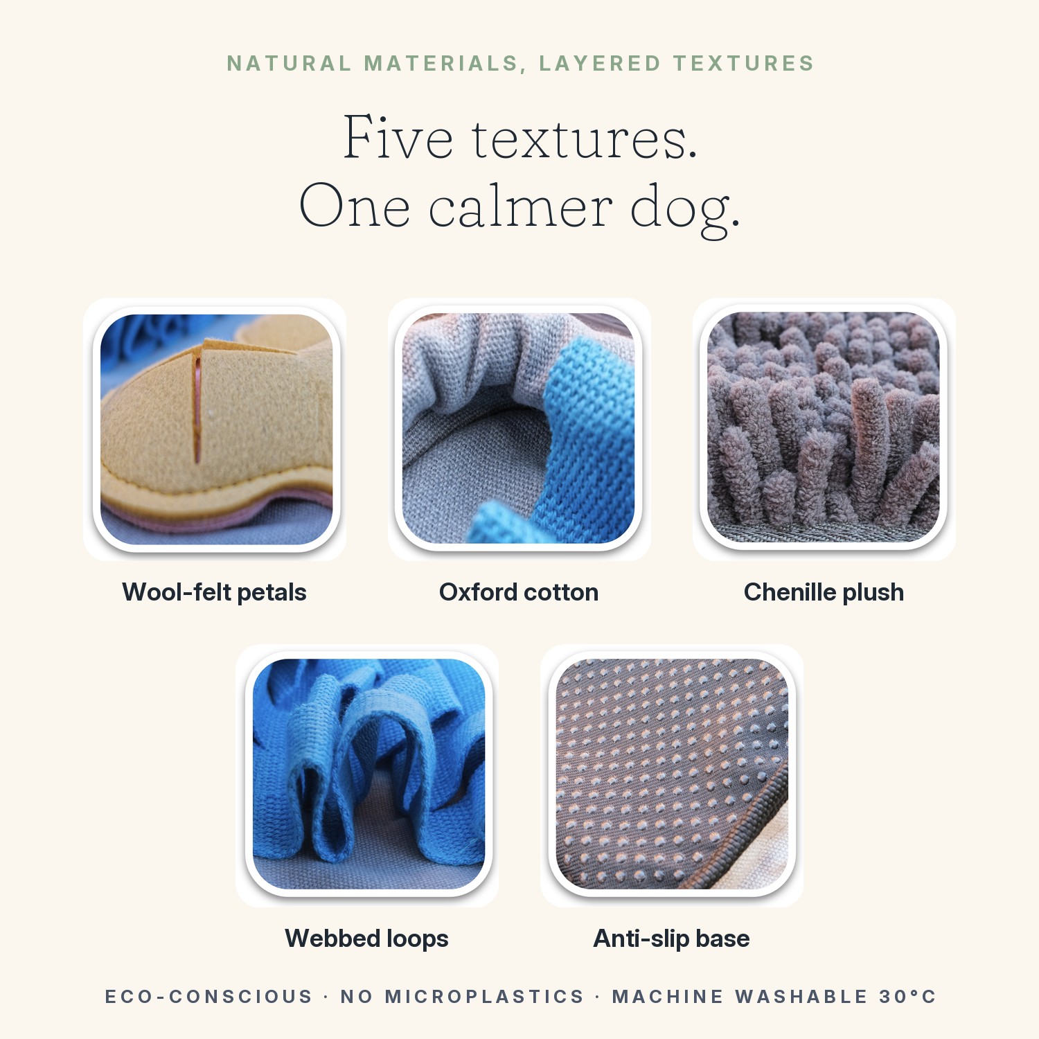 Blue Bone Snuffle Mat — Premium Oxford cotton foraging mat for calmer dogs — view 9